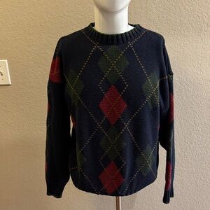 Vintage woods & Gray Classic Knit Sweater for Men Large 100% cotton